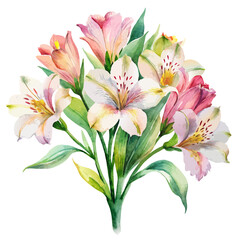 Naklejka premium bouquet of lilies