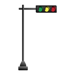 traffic light isolated on white