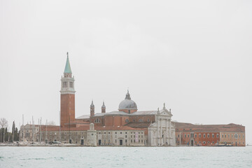 Fototapeta premium Venice, Italy. Beautiful view of Venice in cloudy weather, panorama, travel concept