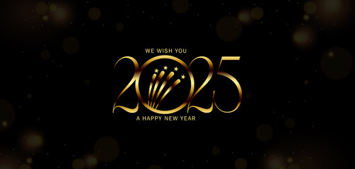 Happy New Year 2025 on celebration and new beginnings