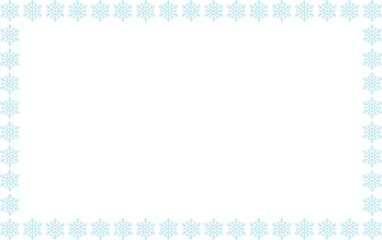 Frame with blue snowflakes. Winter. Christmas. Vector Illustration.