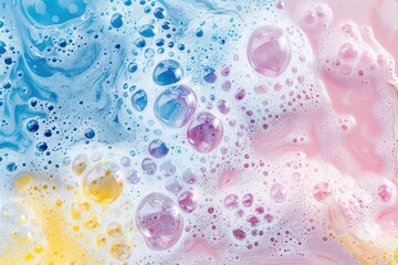 Abstract Foam Bubbles with Pastel Colors