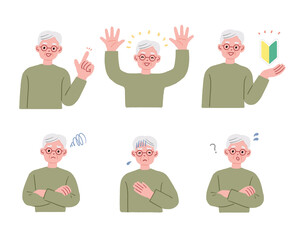 フラットデザインの人物イラスト