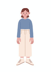 フラットデザインの人物イラスト