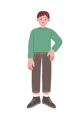 フラットデザインの人物イラスト