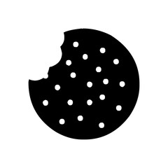 Donut icon black and white