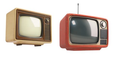 Classic Television with Blank Screen.