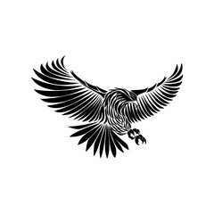 Eagle icon. Bald eagle logo. Eagle glyph. eagle silhouette