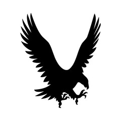 Eagle icon. Bald eagle logo. Eagle glyph. eagle silhouette