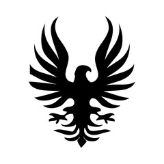 Fototapeta premium Eagle icon. Bald eagle logo. Eagle glyph. eagle silhouette