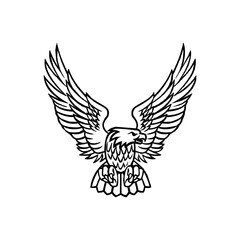 Eagle icon. Bald eagle logo. Eagle glyph. eagle silhouette