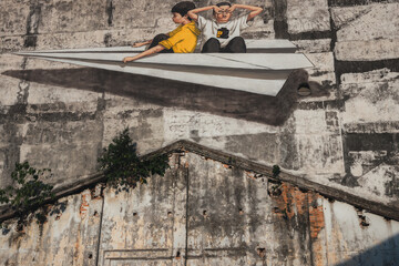 Artwork on a wall in a street