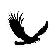 Eagle icon. Bald eagle logo. Eagle glyph. eagle silhouette