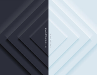 Neumorphic Backgrounds and Backdrops white tone oval pattern Layered, minimal style background, technology illustration, modern and business, template and banner composition for products.