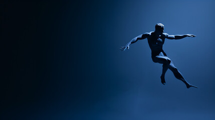 jumping man made of paper