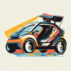 Fototapeta premium electric car