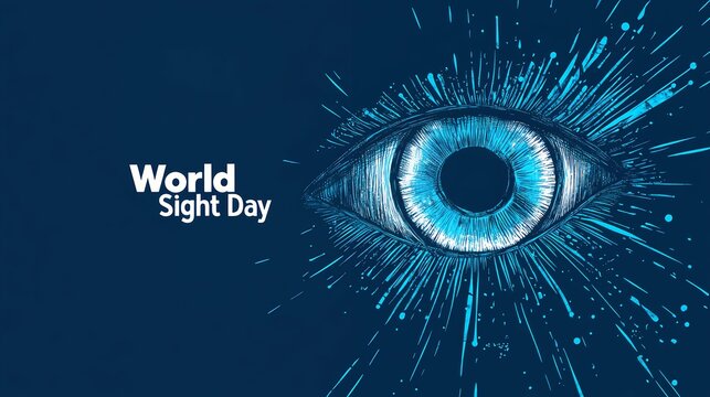 Celebrate World Sight Day - Promoting Global Eye Health and Vision Wellness through Awareness and Action. Clarity and Vision for a Brighter World Illustration Template.