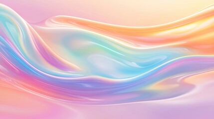 A colorful, flowing wave of light that is purple, pink, and orange. The colors are vibrant and the wave is long and curvy