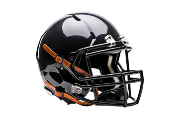 A sleek black football helmet showcasing modern design and safety features for players on the field.