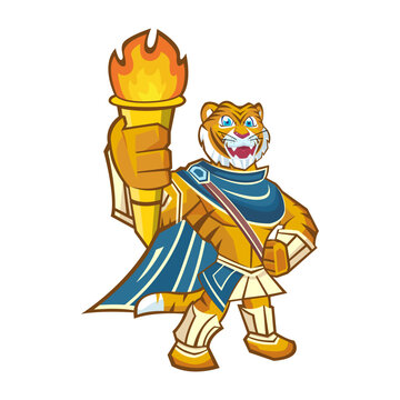 Maskot Geek Tiger Itera Olympic