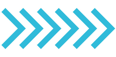 Blauee Pfeile nach rechts als Wegweiser