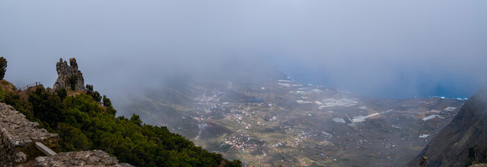 Panoramic view from mirador de Jinama on Hierro Island Canary Islands Spain,