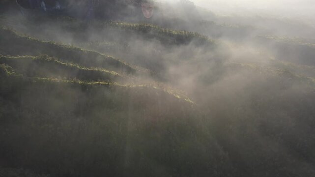 Merapi's Enchanting Aerial Drone Journey: A Celestial Sunrise