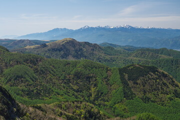 Fototapeta premium 美ヶ原からの南アルプスの展望