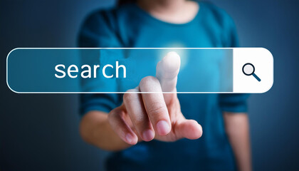 Search bar on the internet browser, google key word