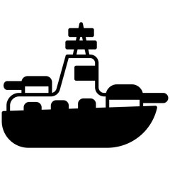 Battle Ship Solid Black