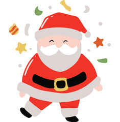 cartoon character santa claus variant gesture and activity. sticker santa claus