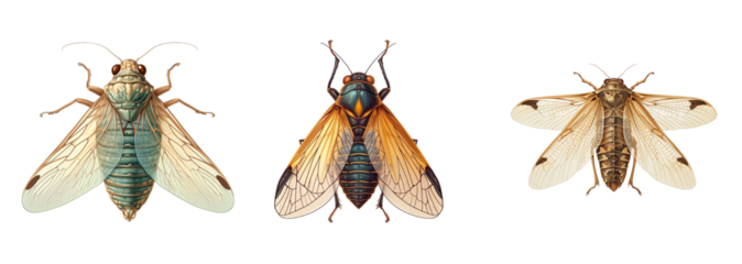 Collection of moth isolated on transparent background. Generated Ai