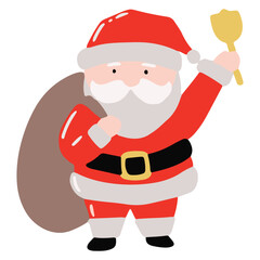 cartoon character santa claus variant gesture and activity. sticker santa claus