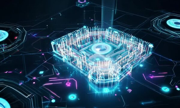  Digital Brain Synapses Data Flow, Quantum CPU Synapses, Artificial Intelligence
