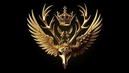 Fototapeta premium gold crown and world's most rare gemstones hand crafted. generative AI tools