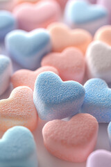 Obraz premium Assorted Pastel Marshmallows Background