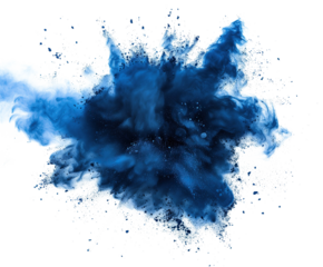 Realistic dust explosion on a transparent background