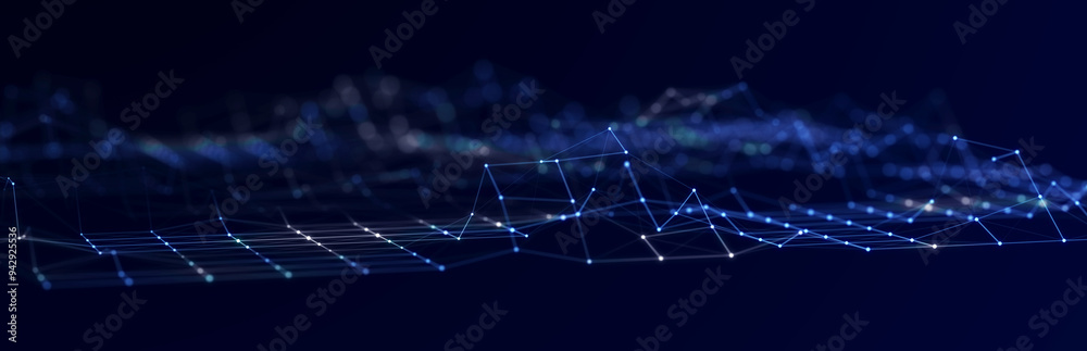 Poster abstract digital communication points. technological background. network connection structure. color