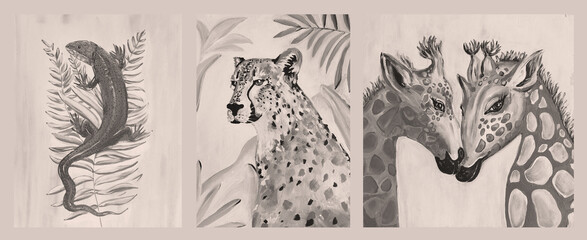 Acrylic painting of wild animals © NATALIIA TOSUN