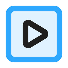 Play Rectangle Vector Icon
