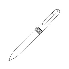 continuous line drawing ballpoint pen icon
