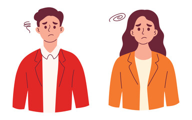 People having a Dizzy Symptom because Overworking