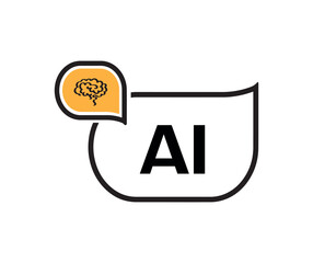 AI icon on white background	