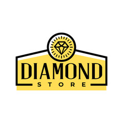 sparkling diamond vintage logo for a jewelery shop or any business related to diamonds and jewelery