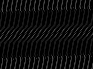 Black abstract background design. Modern metal, steel, iron pattern (guilloche curves) in monochrome colors. Premium texture for banners, business backgrounds. Dark horizontal vector template.