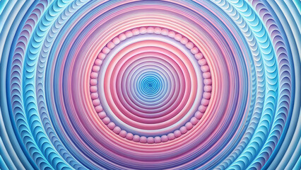 Naklejka premium Concentric Symphony: Pastel Dreams 