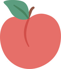 peach with leaf