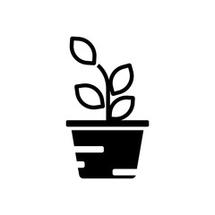 plant icon flat illustration isolated on white background