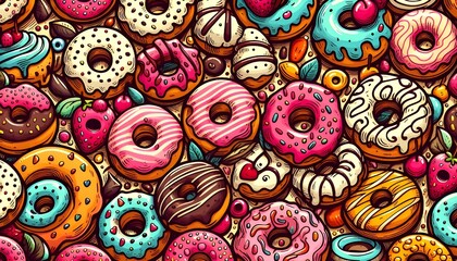 donut doodle art