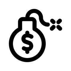 debt glyph icon